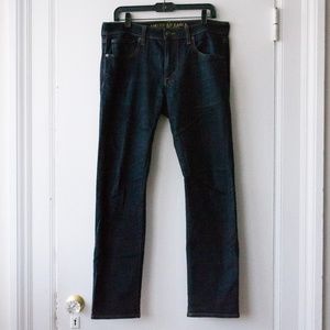 American Eagle Dark Slim Straight Jeans - 34x32